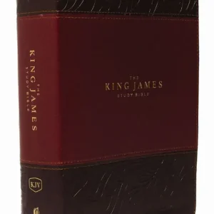 KJV, The King James Study Bible, Leathersoft, Burgundy, Red Letter, Full-Color Edition